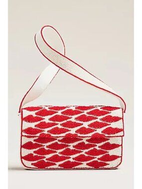 Anthropologie The Fiona Beaded Bag: Icon Edition Lips